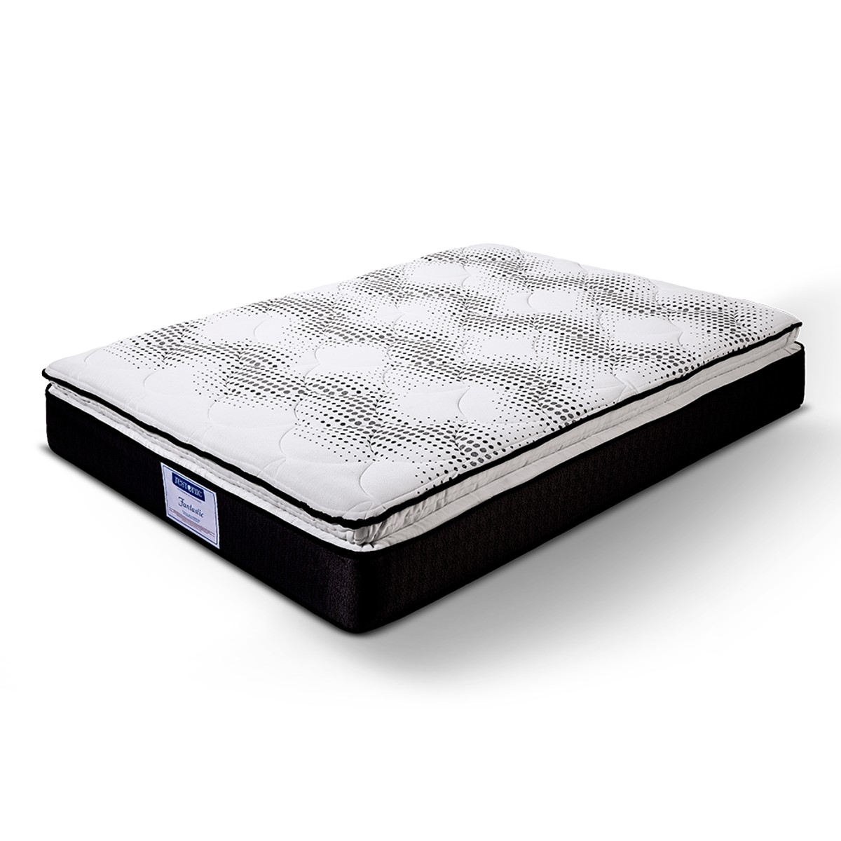 Colchon + Box Restonic Fantastic King Size + 2 Almohadas + Juego De Sabanas + Protector