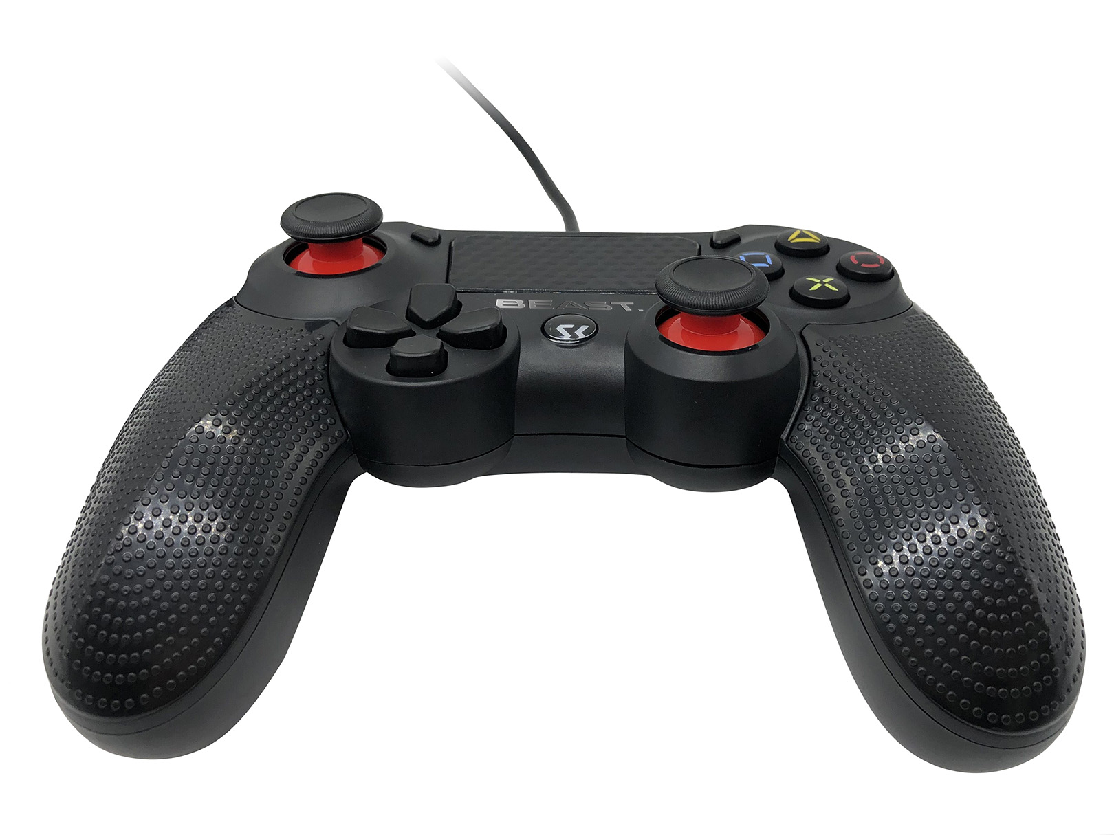 Control Alámbrico compatible Playstation y PC BEAST Play Four USB Vibración Negro