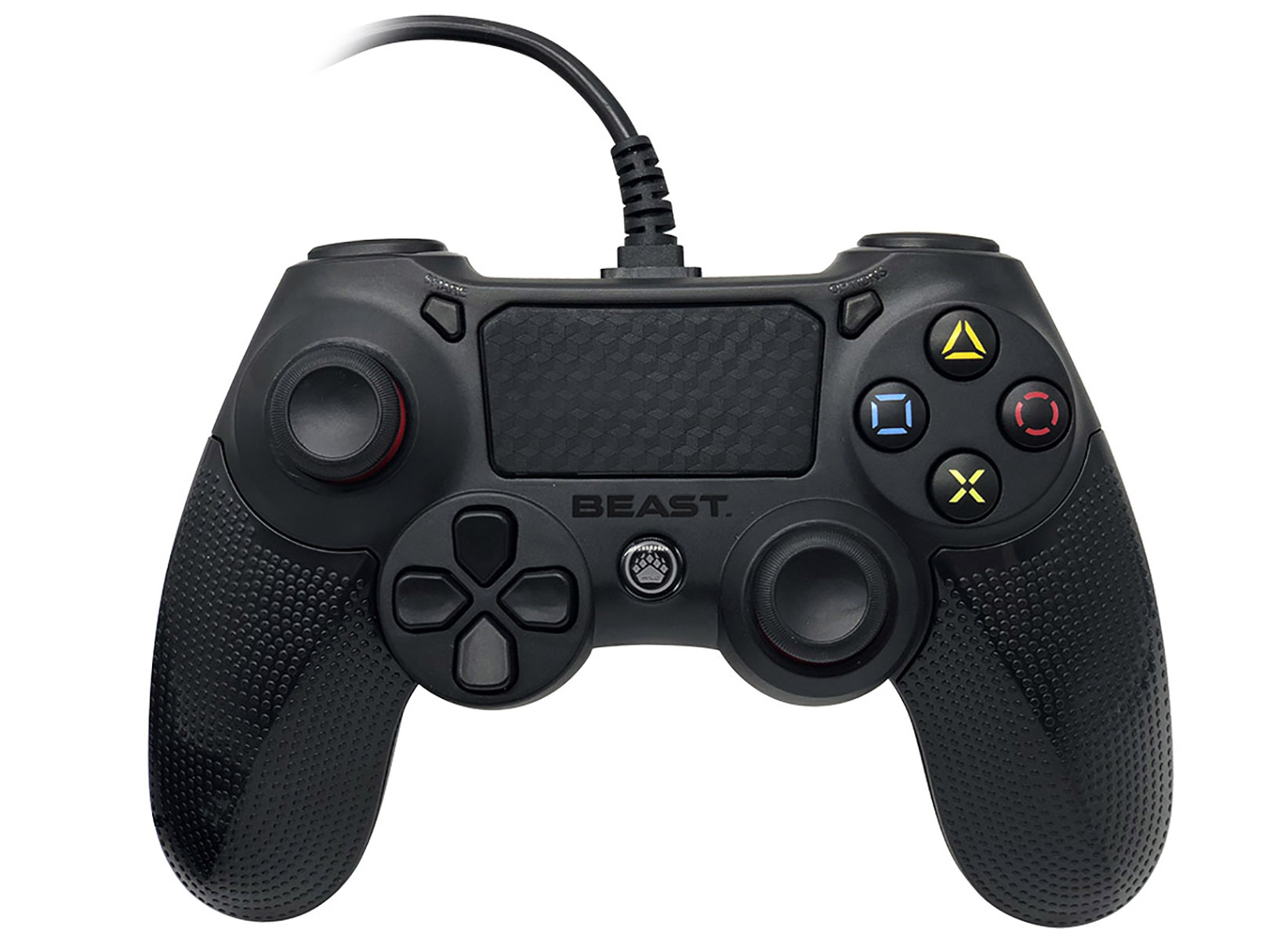 Control Alámbrico compatible Playstation y PC BEAST Play Four USB Vibración Negro