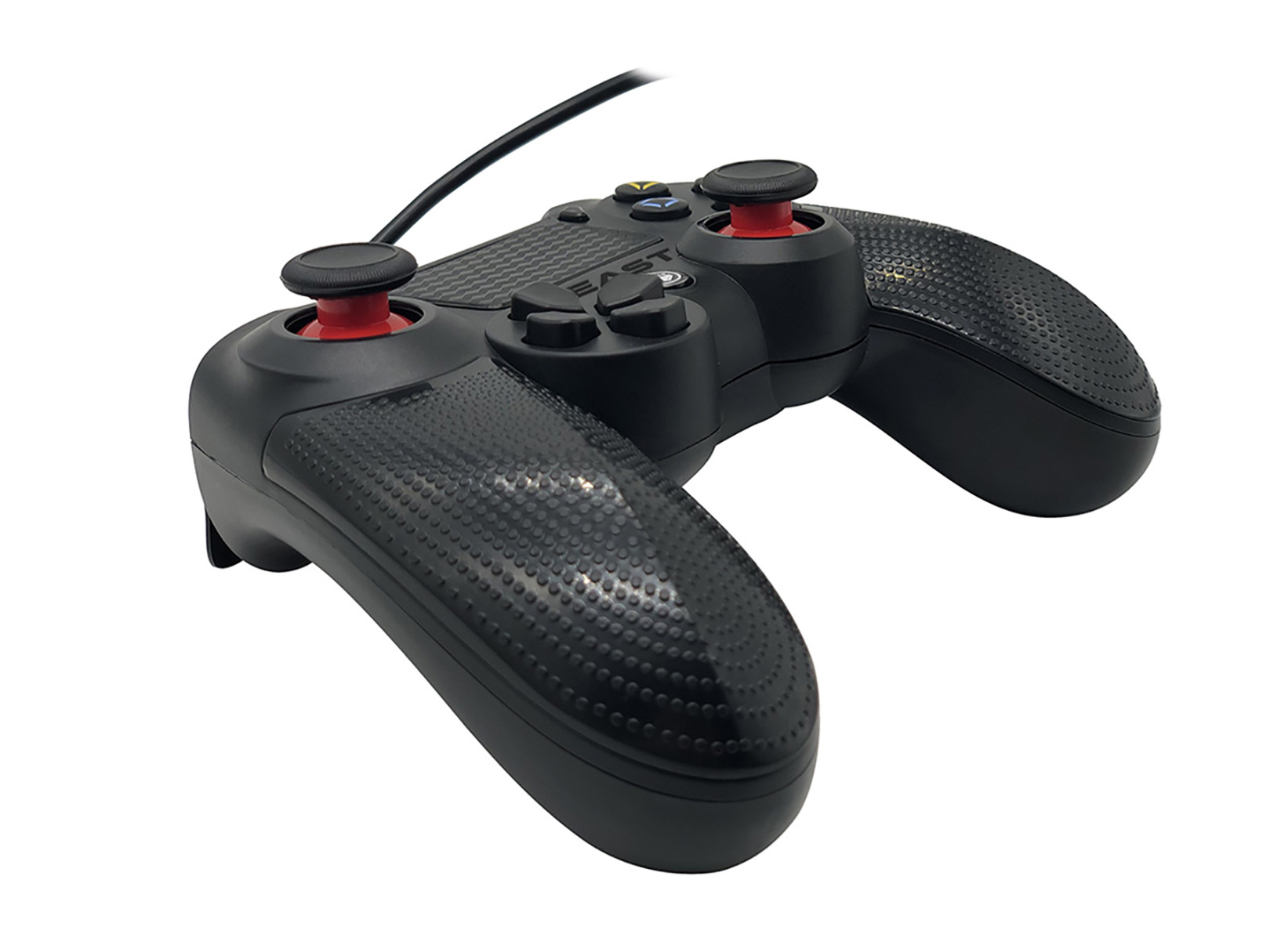 Control Alámbrico compatible Playstation y PC BEAST Play Four USB Vibración Negro