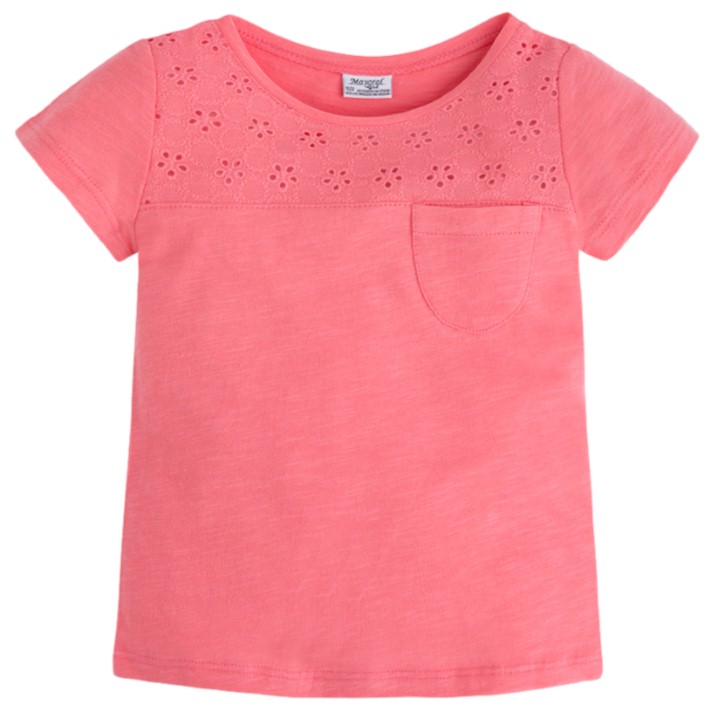 Conjunto camiseta manga corta y falda marca Mayoral para niña