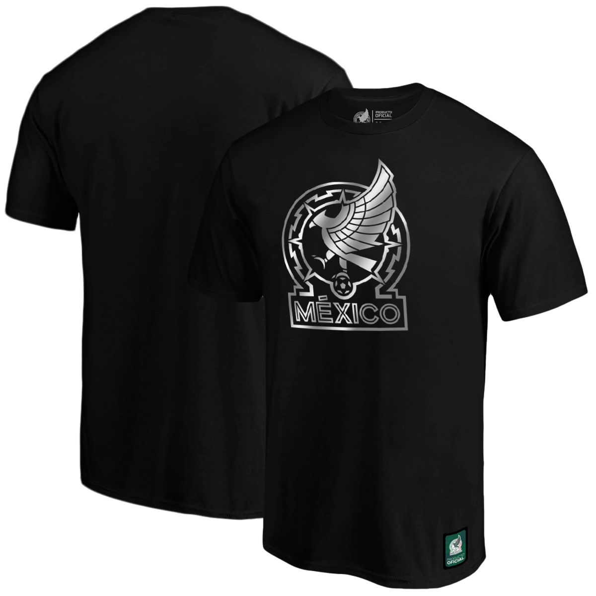 Playera Selección Nacional Mexicana Escudo en Foil Plata Adulto
