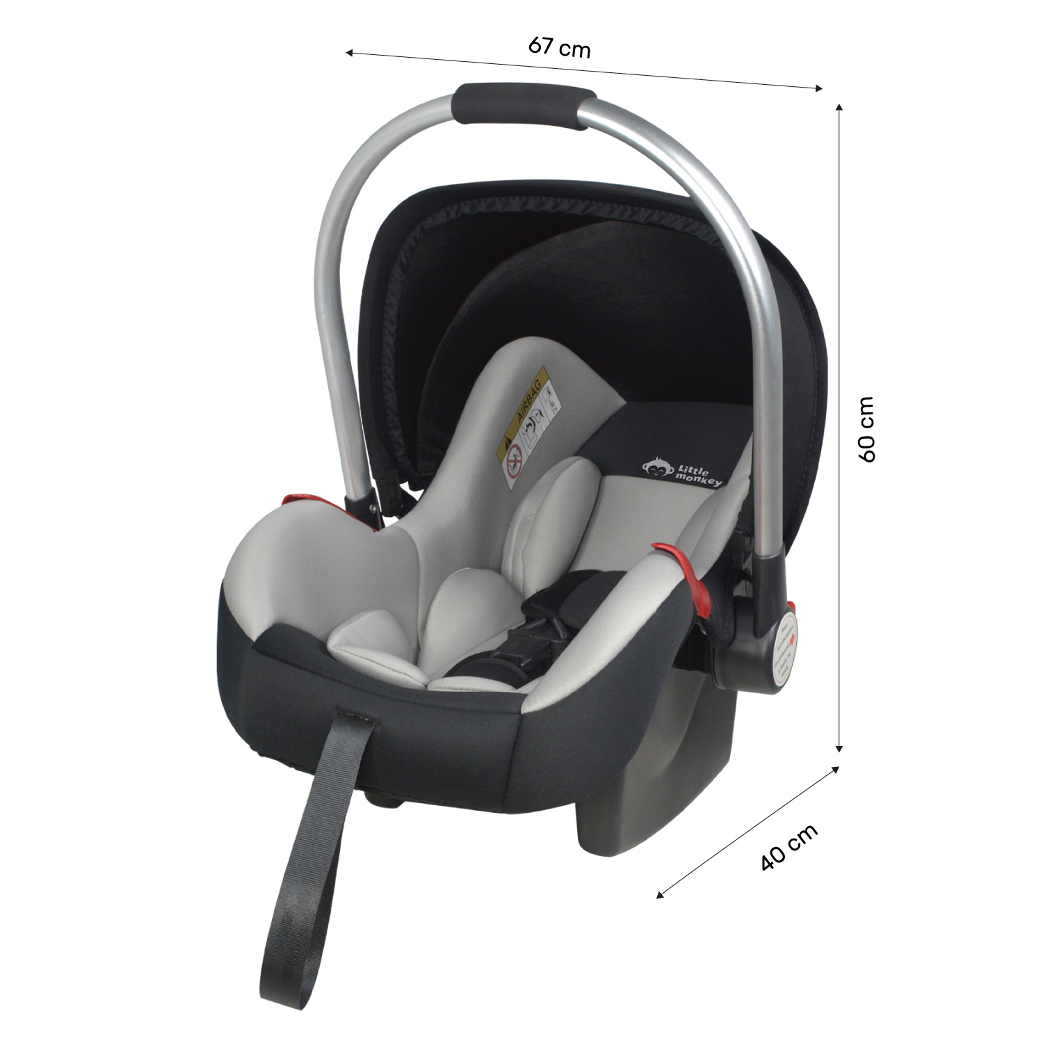 Asiento Para Bebé Tipo Moises Gris