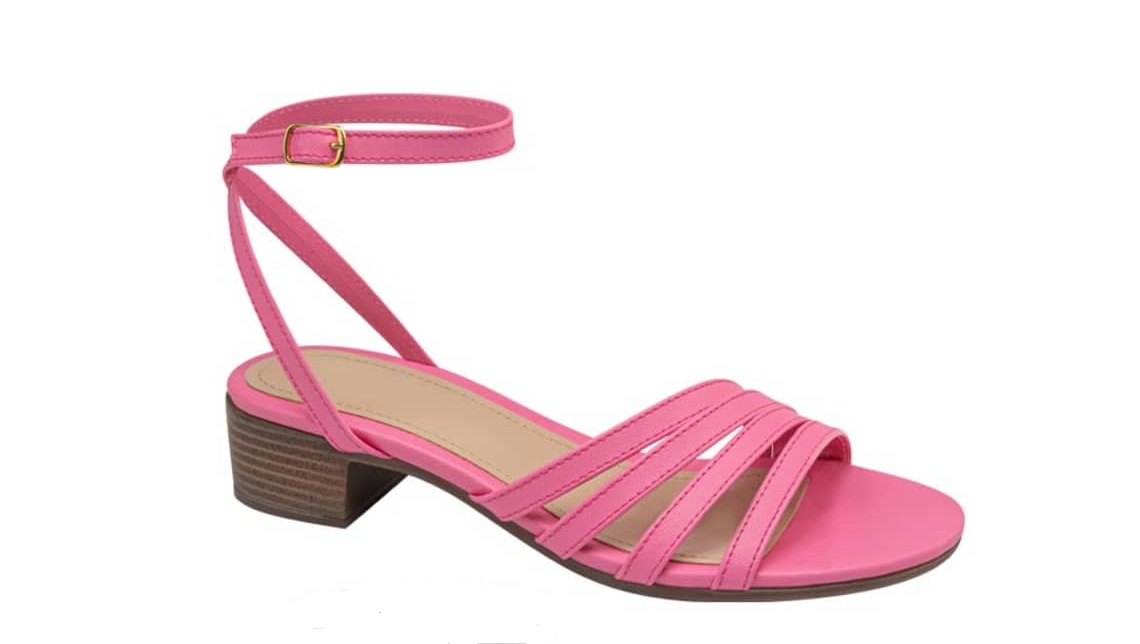 Kit de 2 pares de sandalias de tacón con tiras, rosas y blancas, marca Vi Line, mod. 1083948