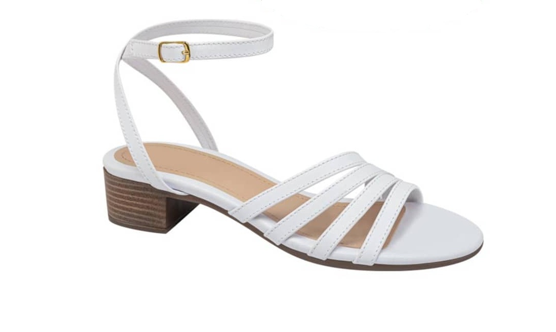 Kit de 2 pares de sandalias de tacón con tiras, rosas y blancas, marca Vi Line, mod. 1083948