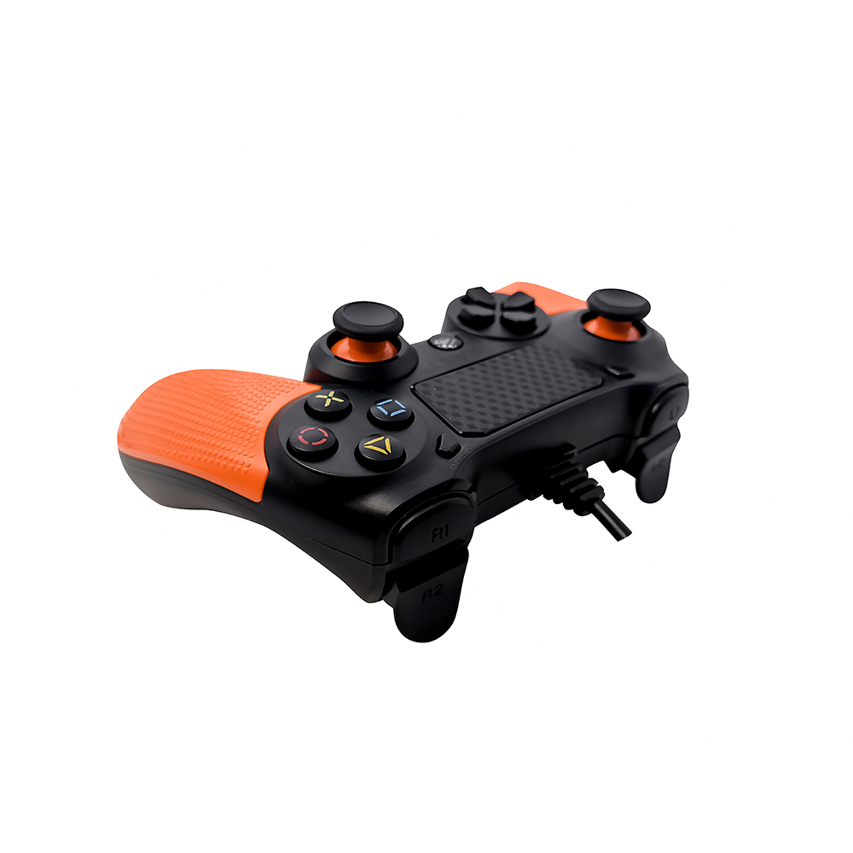 Control Alámbrico compatible Playstation y PC BEAST Play Four USB Vibración Naranja/Negro