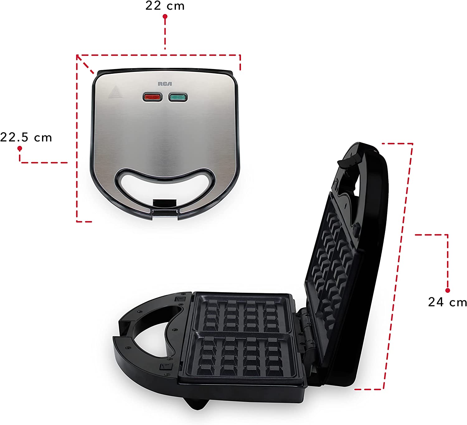 Sandwichera 3 en 1 eléctrica rc-203 marca rca