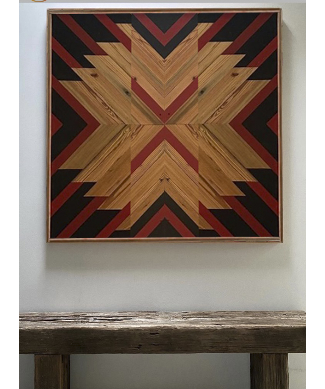 Cuadro decorativo de Madera Natural de Roble.