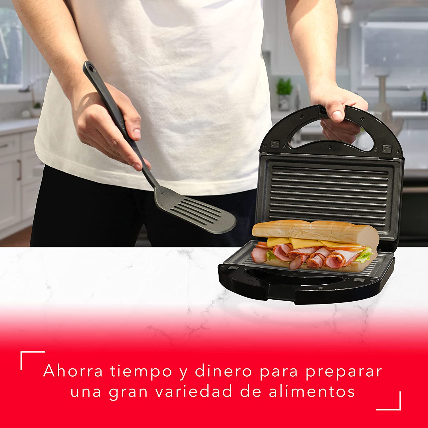 Sandwichera 3 en 1 eléctrica rc-203 marca rca