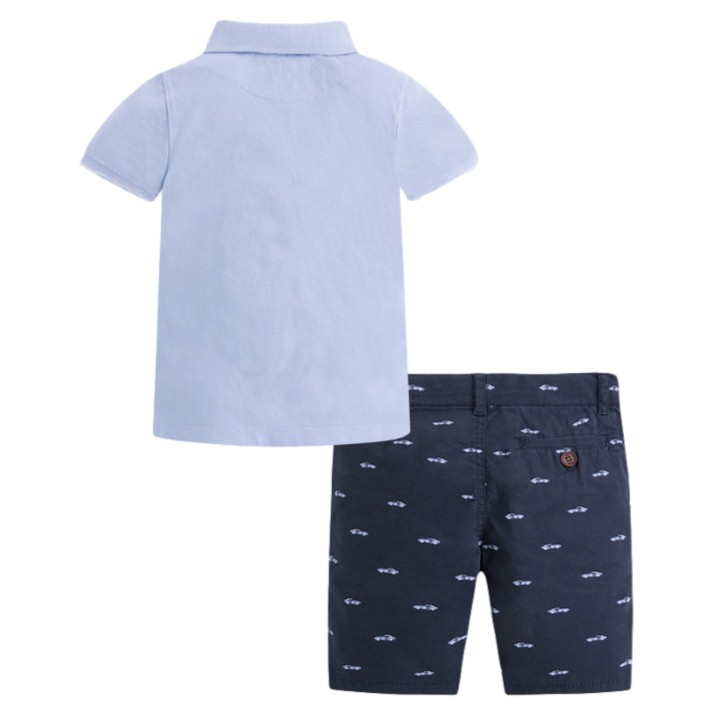Conjunto de estampado bermudas y polo marca Mayoral para niño