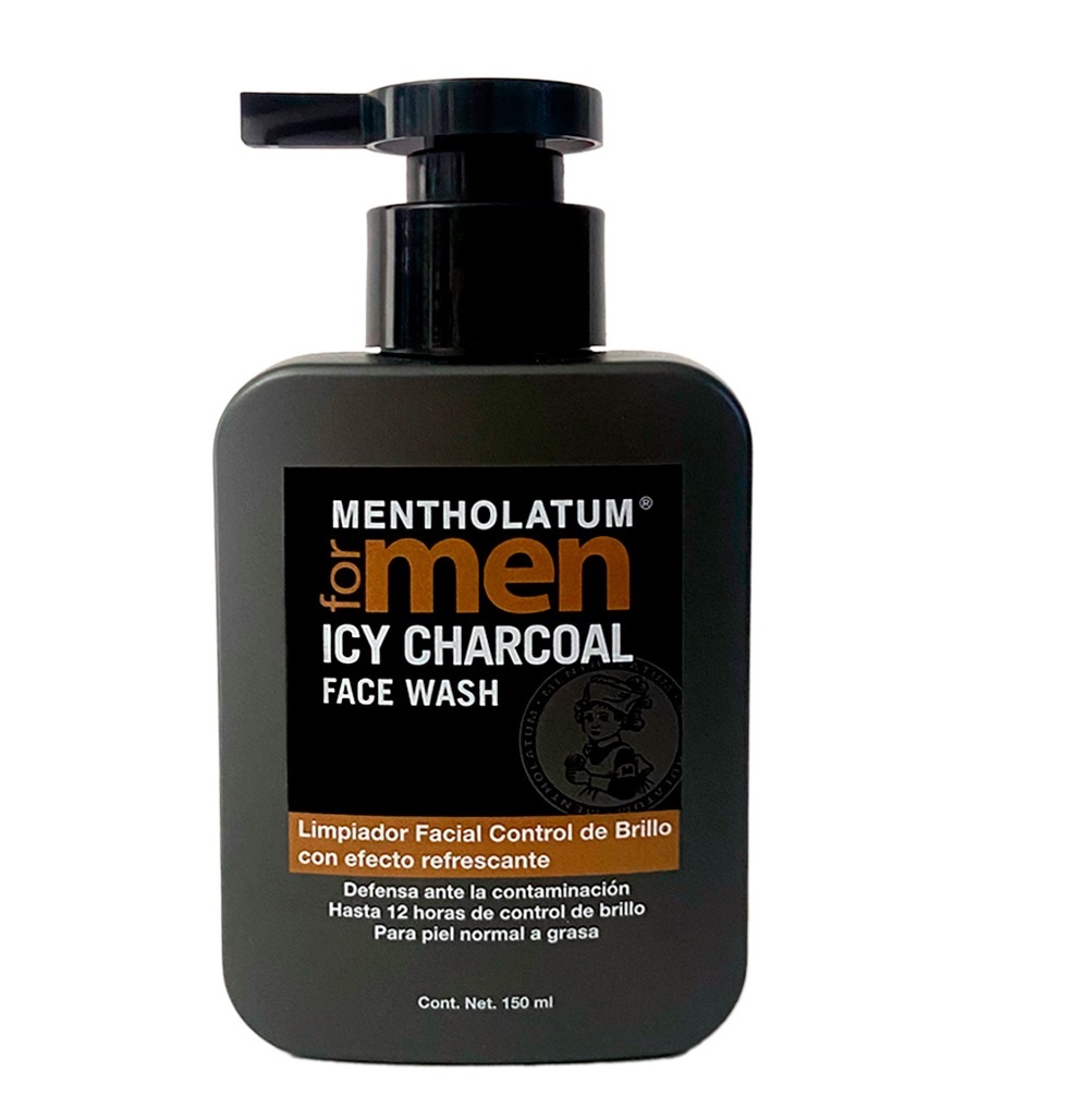 Mentholatum para hombre ICY CHARCOAL limpiador facial 150ml          