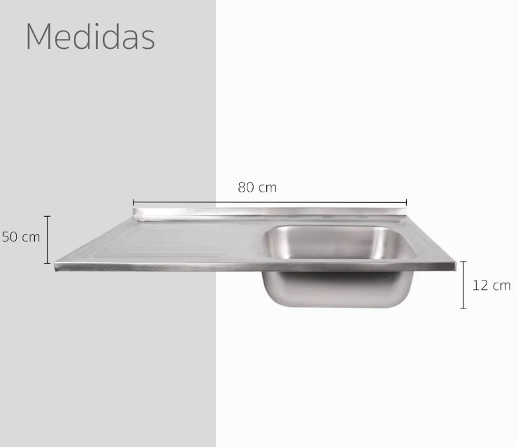 Fregadero Tarja Sobreponer 1 Tina Lado Izquierdo Escurridor
