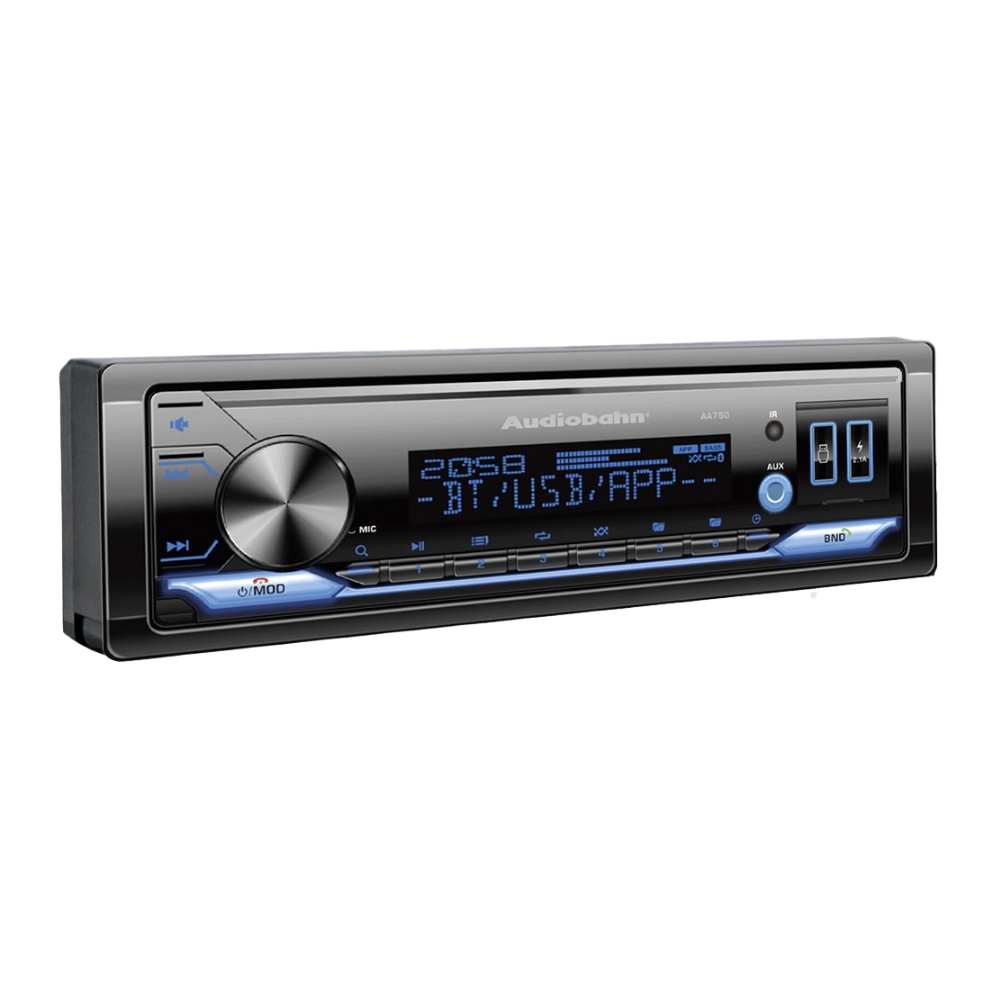 Autoestéreo Bluetooth Audiobahn AA750 Potencia 4x50W - Negro