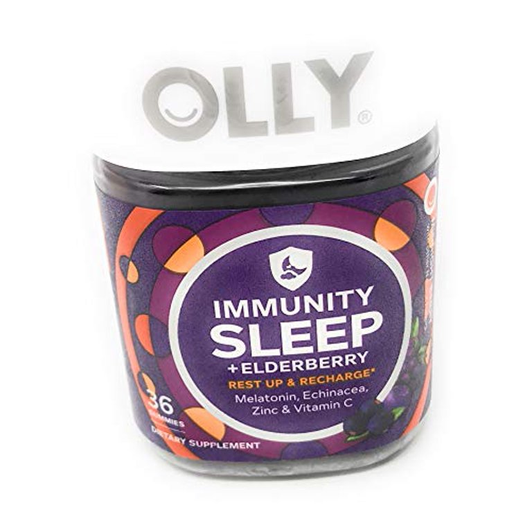 OLLY Immunity Sleep+ Elderberry con Melatonina Zinc y Vitamina C, 36 Gomitas