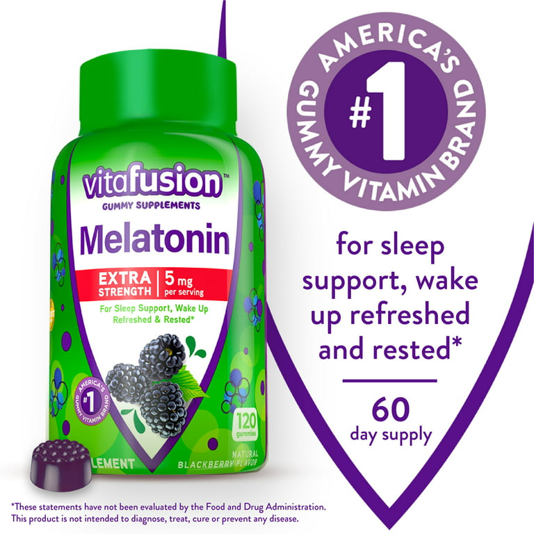 Vitafusion Melatonina 5 Mg 120 Gomitas sabor Mora
