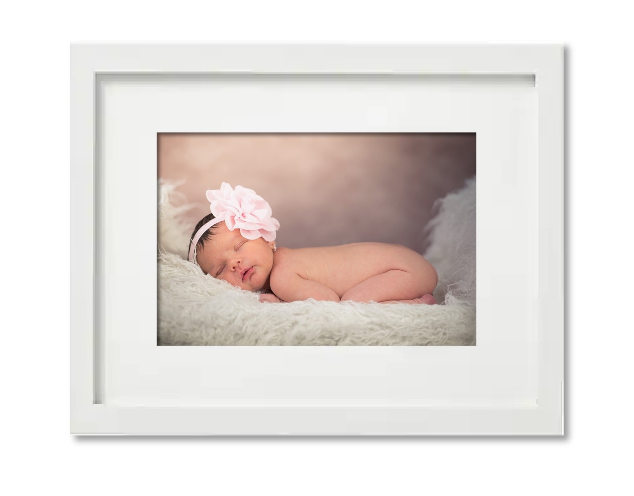 Set de 3 marcos Blancos con Cristal y Maria Luisa blanca PASPARTU FRAMES