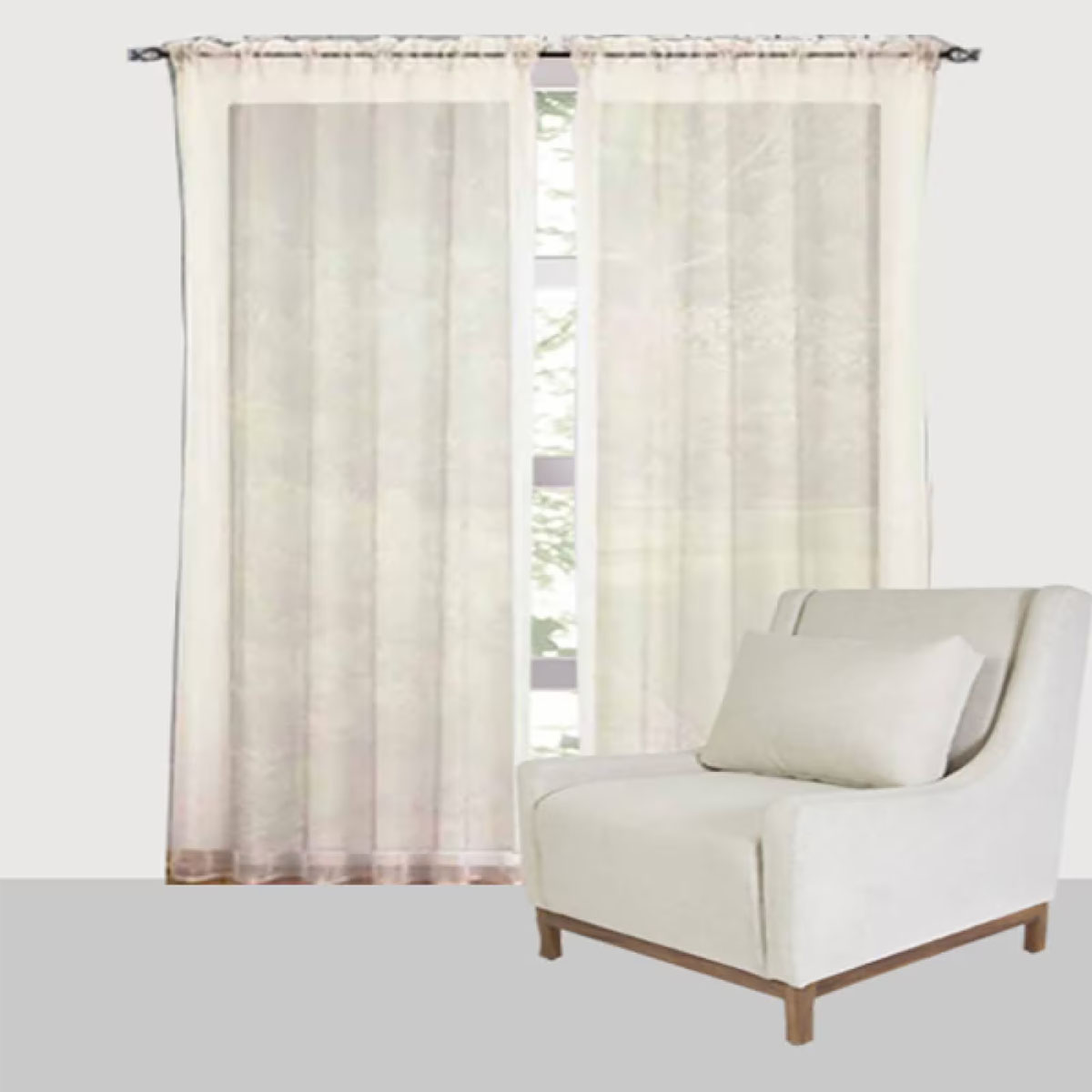 Cortinas Translucidas | Tergal Beige | Permiten el paso de la Luz