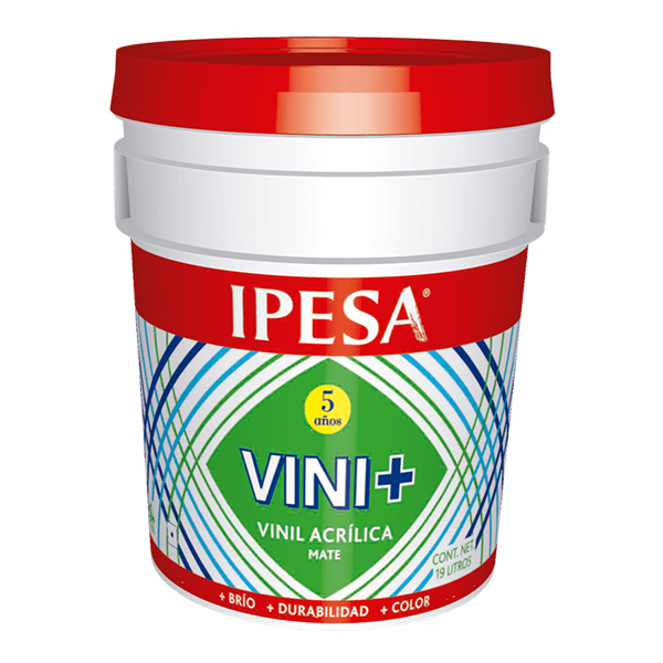 Pintura Vini+ acrilica calidad 5 años lavable cubeta de 19 litros