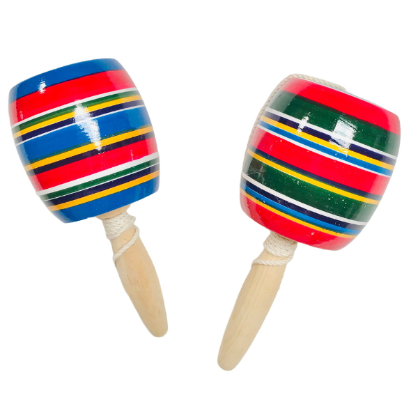 2 BALEROS COLORIDOS MEXICAJA JUGUETES ARTESANALES MEXICANOS