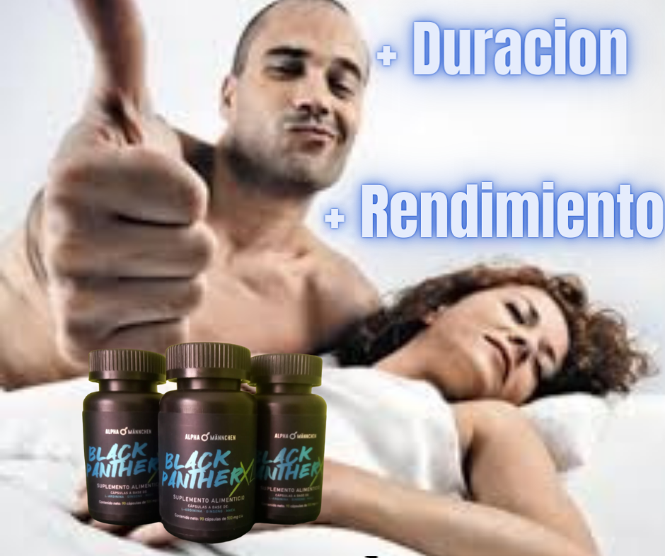 Vigorizante Masculino Black Panther Frasco de 90 Capsulas de 500Mg C/U Arginina Maca y Ginseng