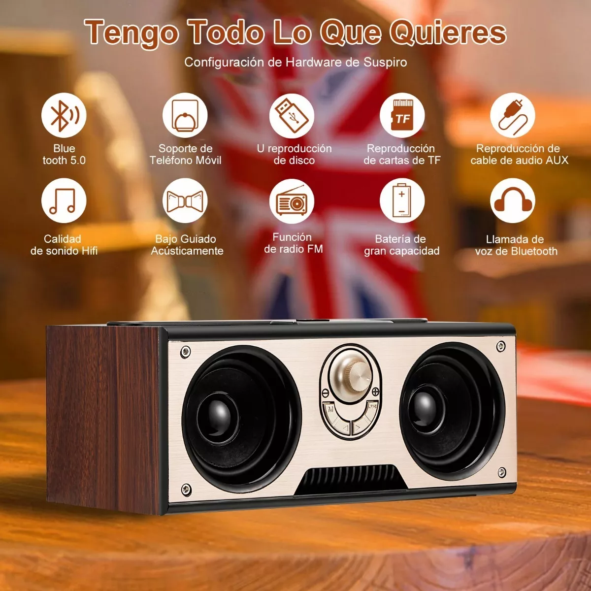 Bocina Bluetooth Portátil Altavoz Impermeable Subwoofer