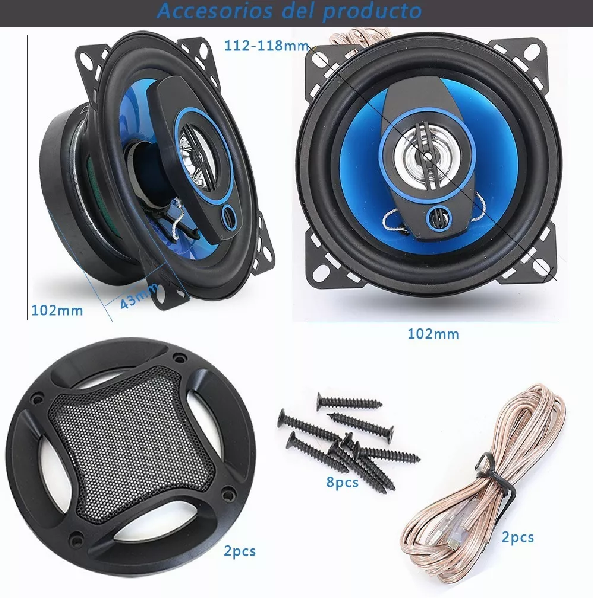 Bocinas 4 Pulgadas Banda Dual Altavoces De 1 Par