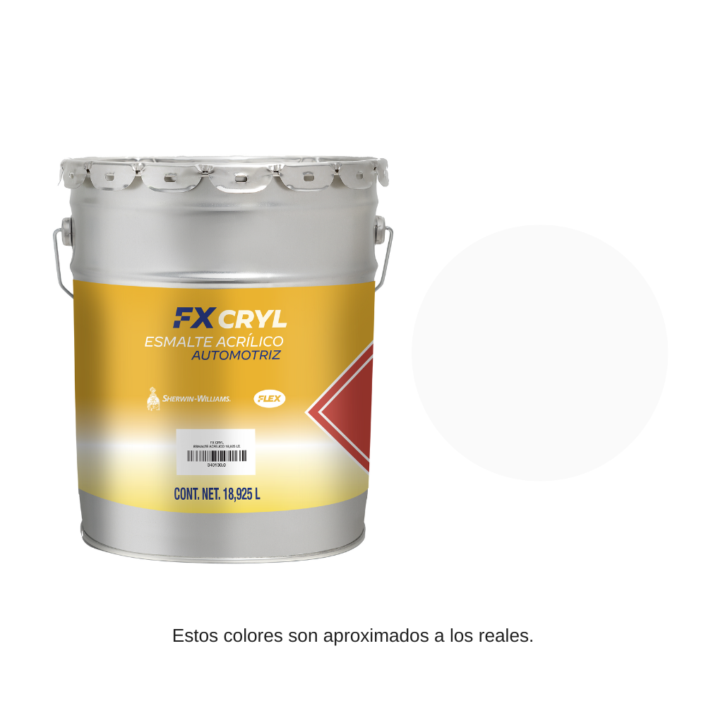Esmalte Flex Cryl 19 Lt Color Blanco Sherwin Williams 34046090