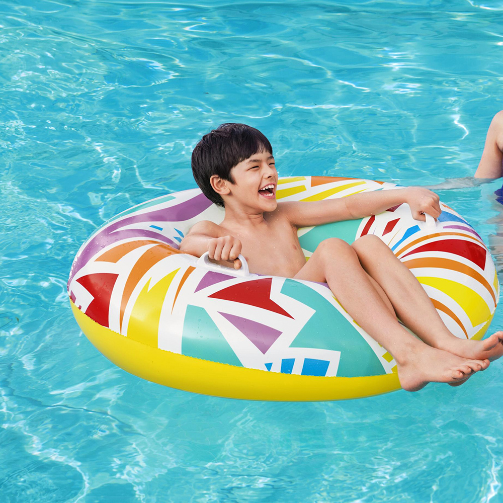 Salvavidas Inflable Dona Diseño Geométrico Flotador 107 Cm