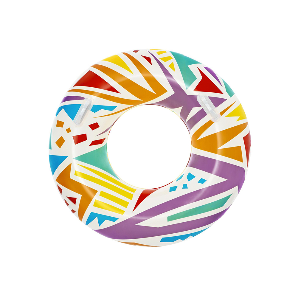 Salvavidas Inflable Dona Diseño Geométrico Flotador 107 Cm