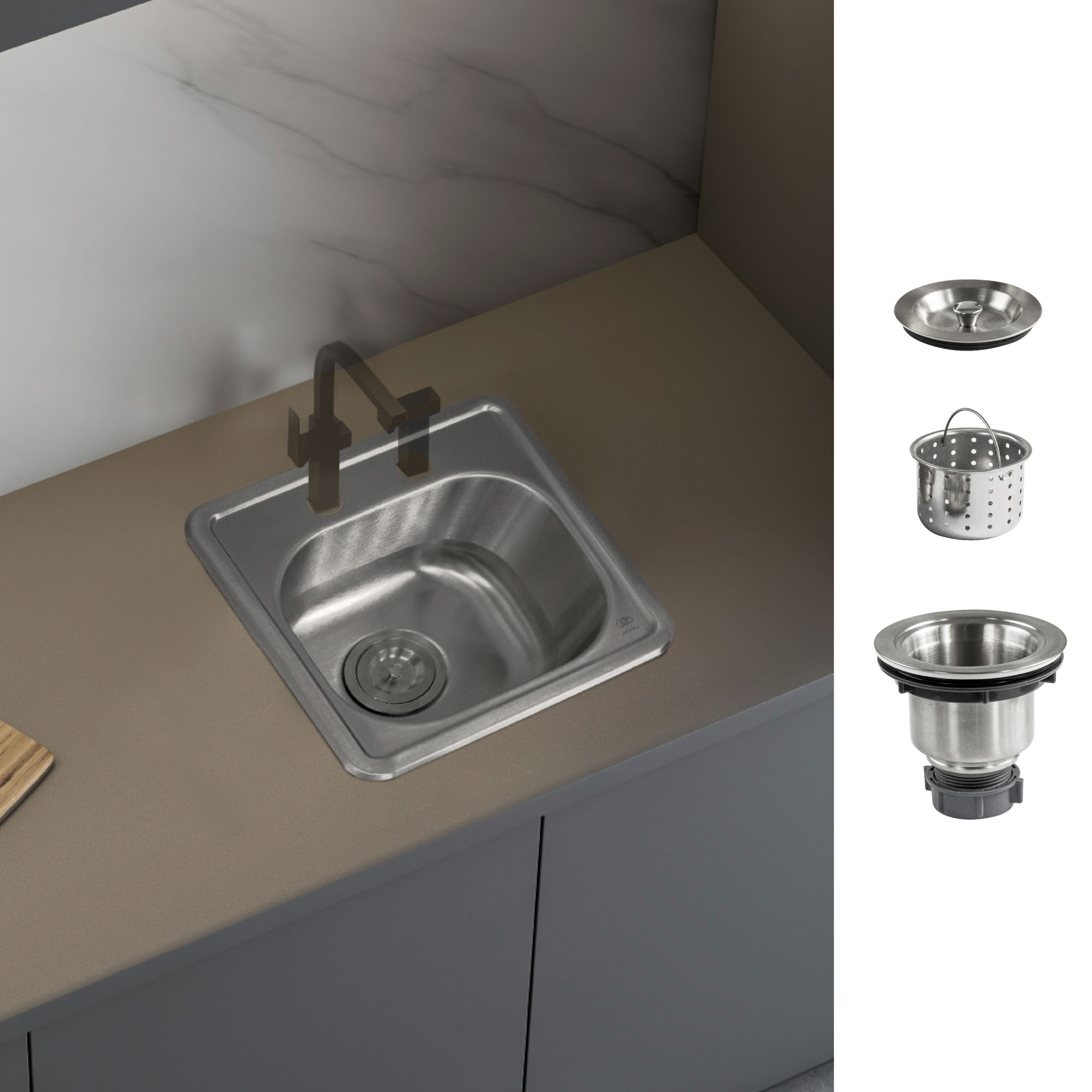 Tarja Fregadero Acero Inoxidable De Empotre PAF01S