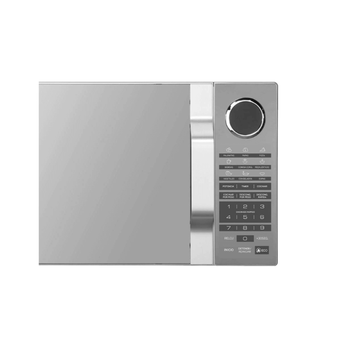 HORNO MICROONDAS 1.1P3 MANIJA ACABADO ESPEJO PLATA GE