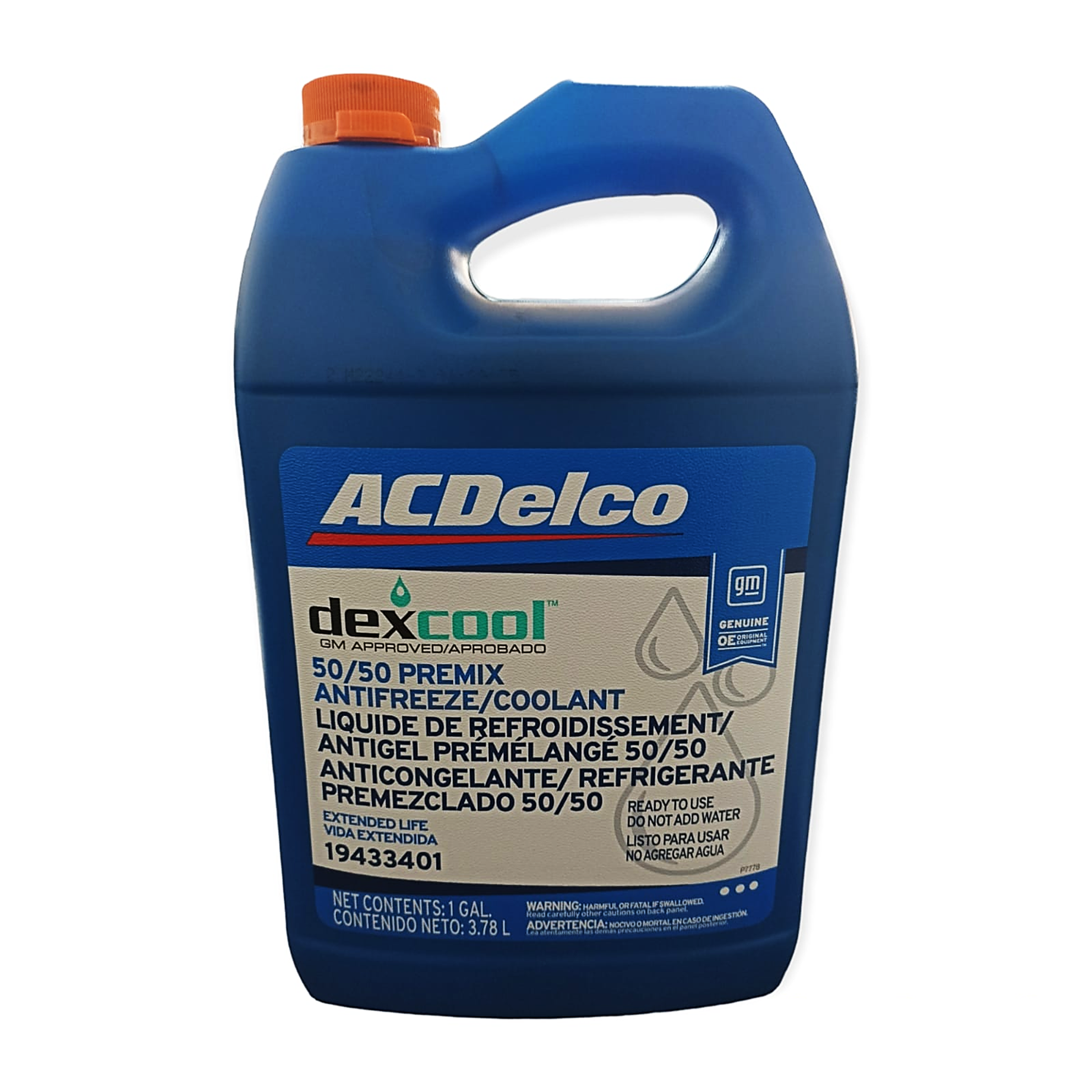 Anticongelante ACDelco Naranja 4 L Diluido