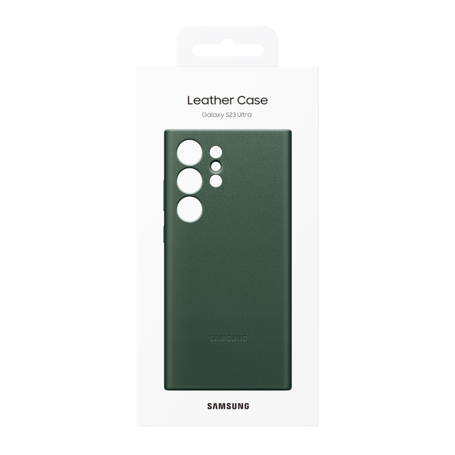 Funda de Piel Original Samsung Leather Cover para S23 Ultra Verde