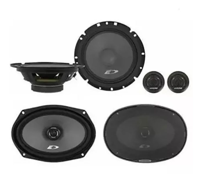 KIT ESTEREO ALPINE +  BOCINAS 6X9 Y SET DE MEDIOS 6.5