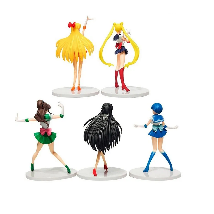 Kit De 5 Figuras De Sailor Moon Juguetes Muñecos Anime