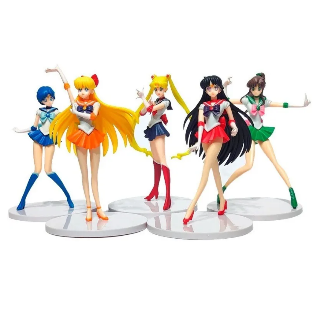 Kit De 5 Figuras De Sailor Moon Juguetes Muñecos Anime