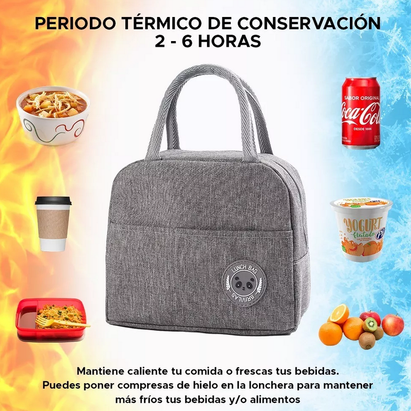 Lonchera Térmica Bolsa Lunch Aislamiento Frío Y Calor