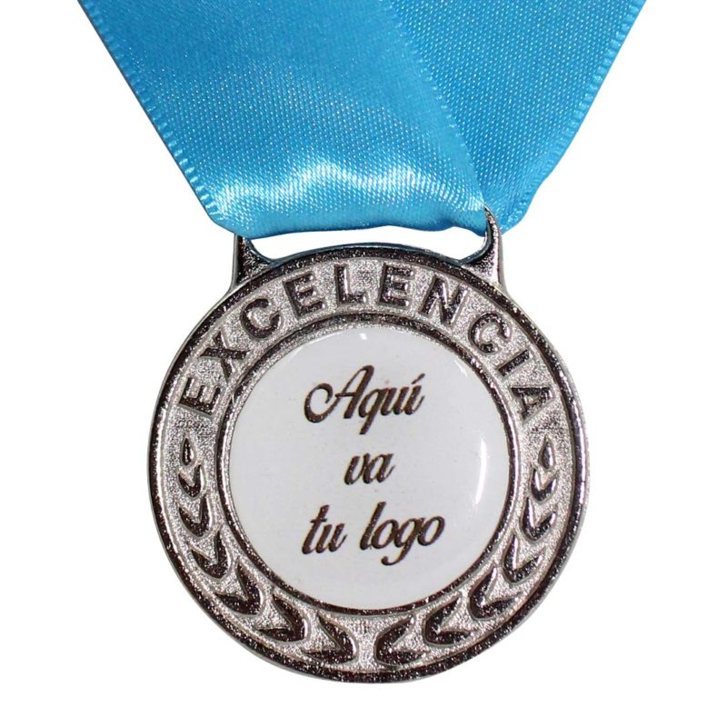 Medalla de Excelencia en forma Redonda con Estrella Personalizable para niños 4cm de diámetro Oro Antiguo Hecho en México Aurum