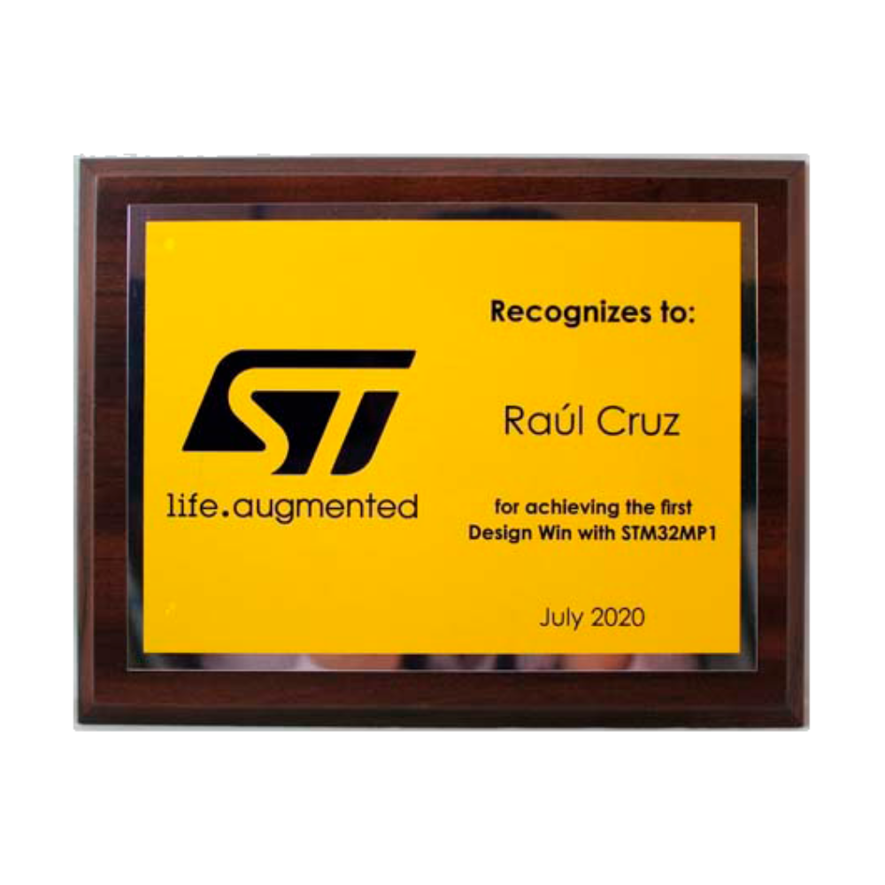 Reconocimiento para Premio para colgar en pared en forma de cuadro de placa personalizada en dorado o plateado con gráficos y texto Hecho en México Aurum