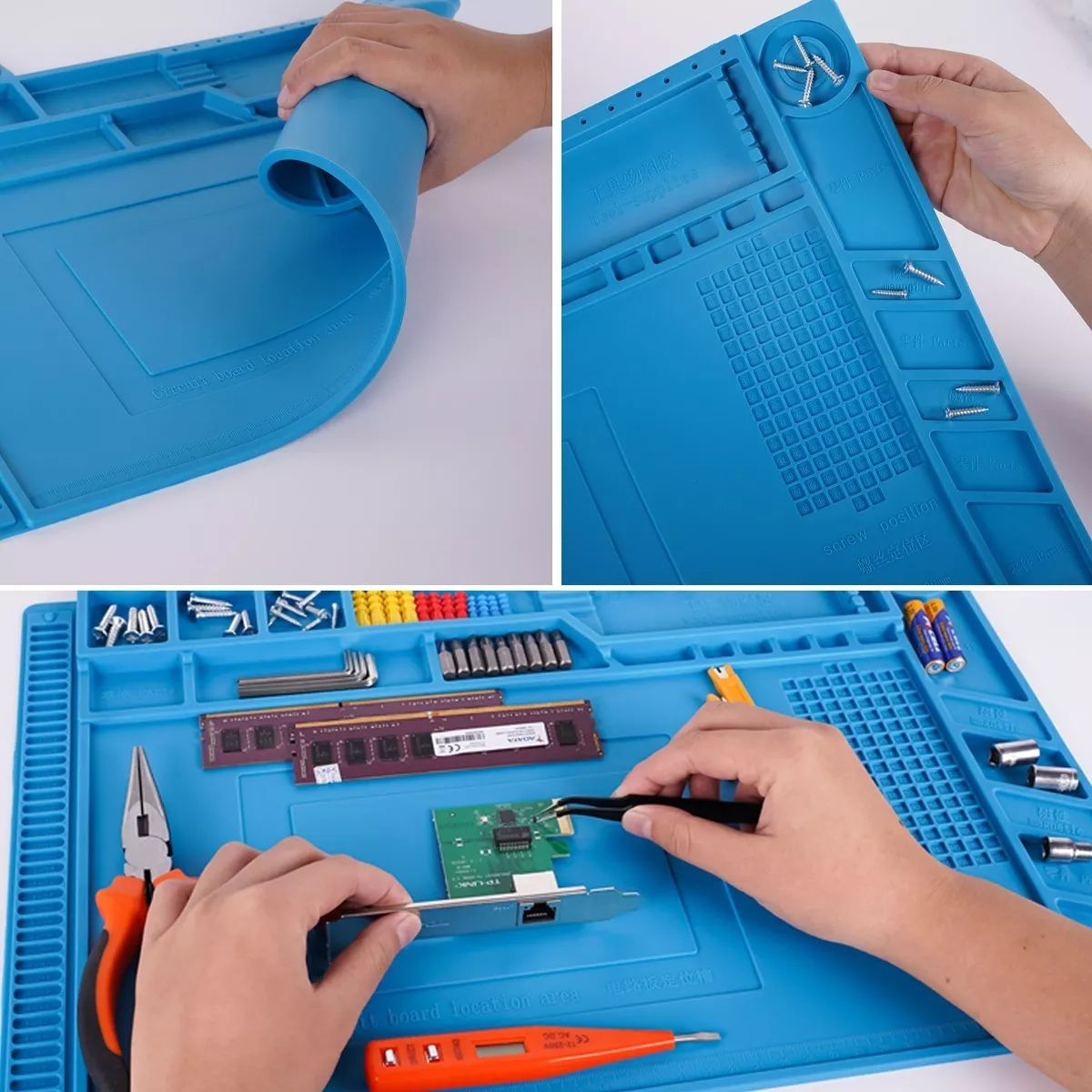 Tapete Trabajo Silicon Magnético Antiestática 45 X 30 Cm