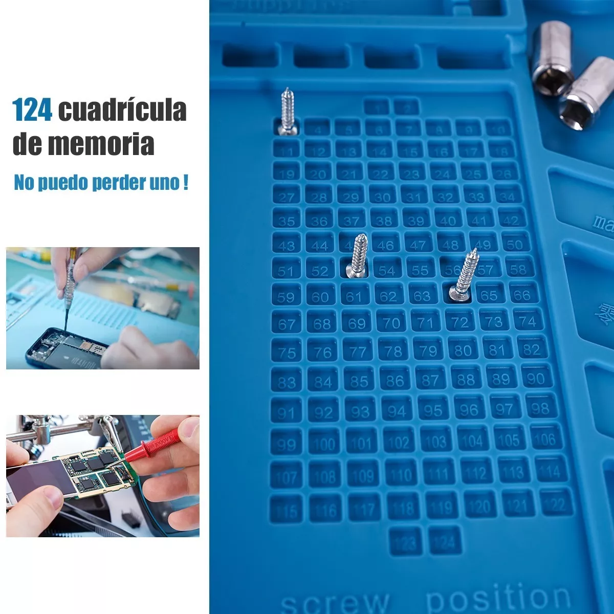 Tapete Trabajo Silicon Magnético Antiestática 45 X 30 Cm