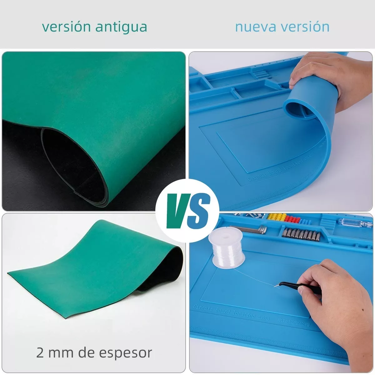 Tapete Trabajo Silicon Magnético Antiestática 45 X 30 Cm