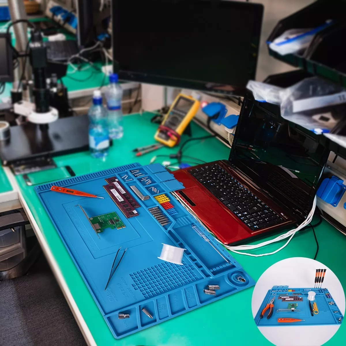 Tapete Trabajo Silicon Magnético Antiestática 45 X 30 Cm