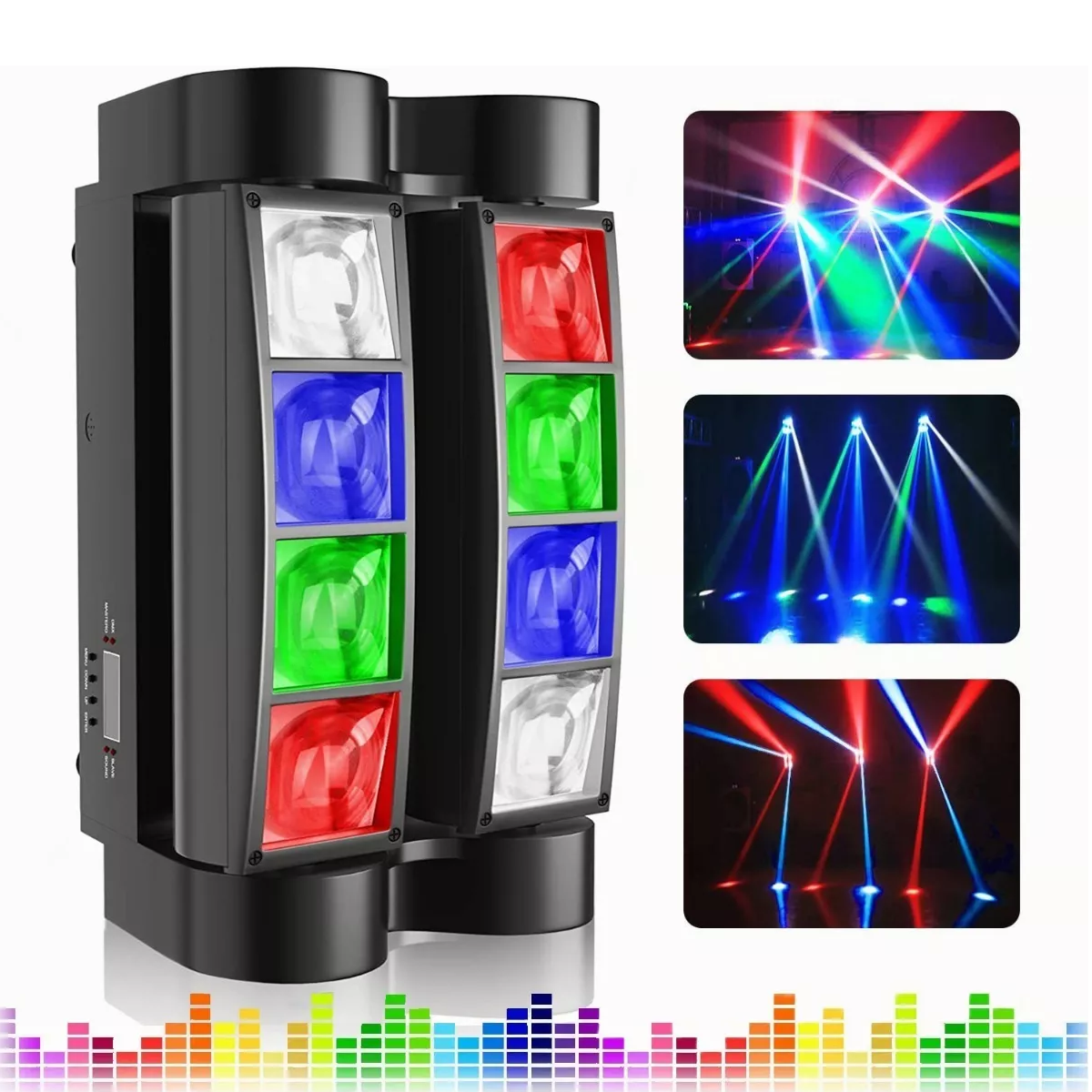 Mini Spider Rgbw 4 En 1 Efectos Luz 8x3w Dmx512 Led Luces Dj