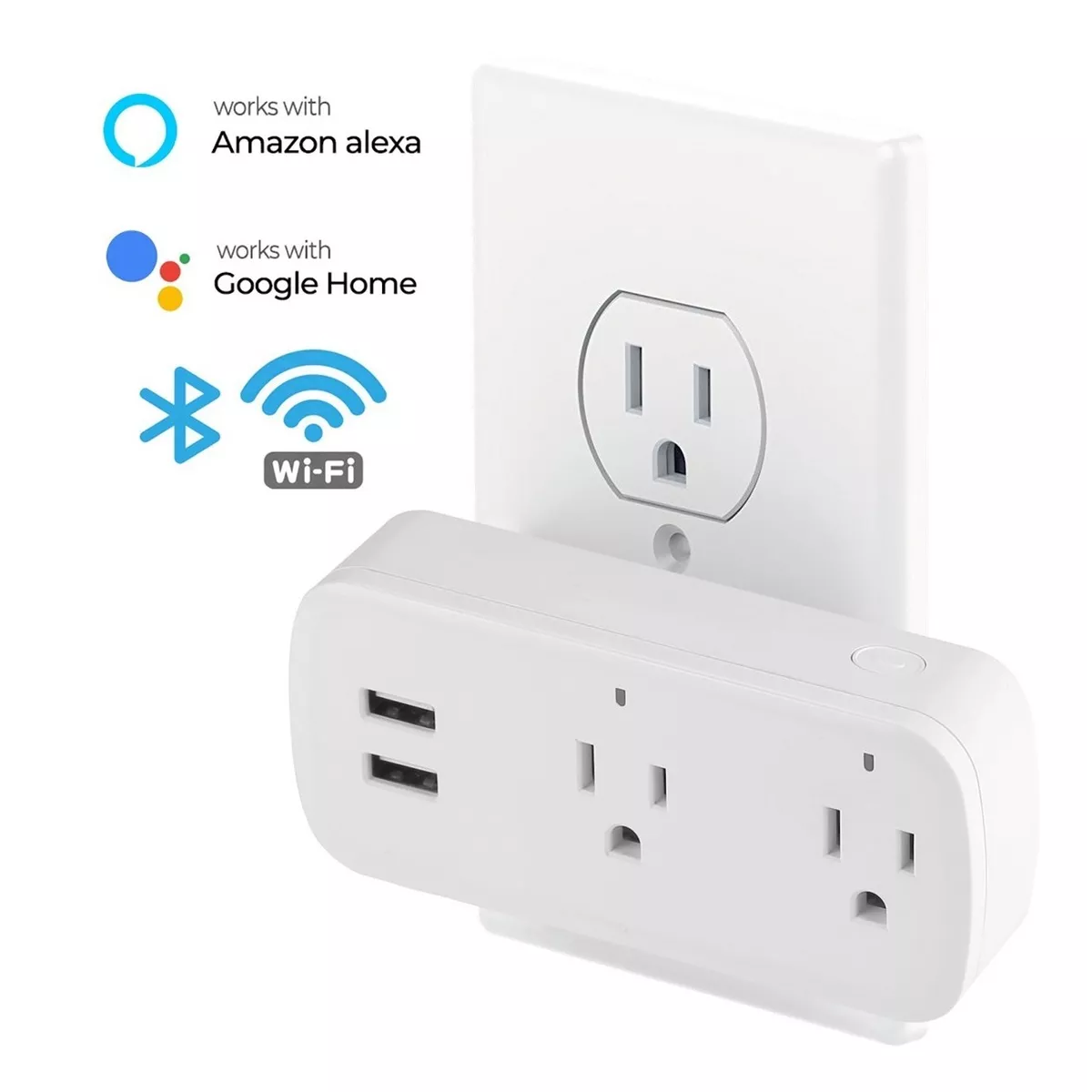 Enchufe Inteligente Wifi Smart Plug Multi Enchufe Alexa 2usb