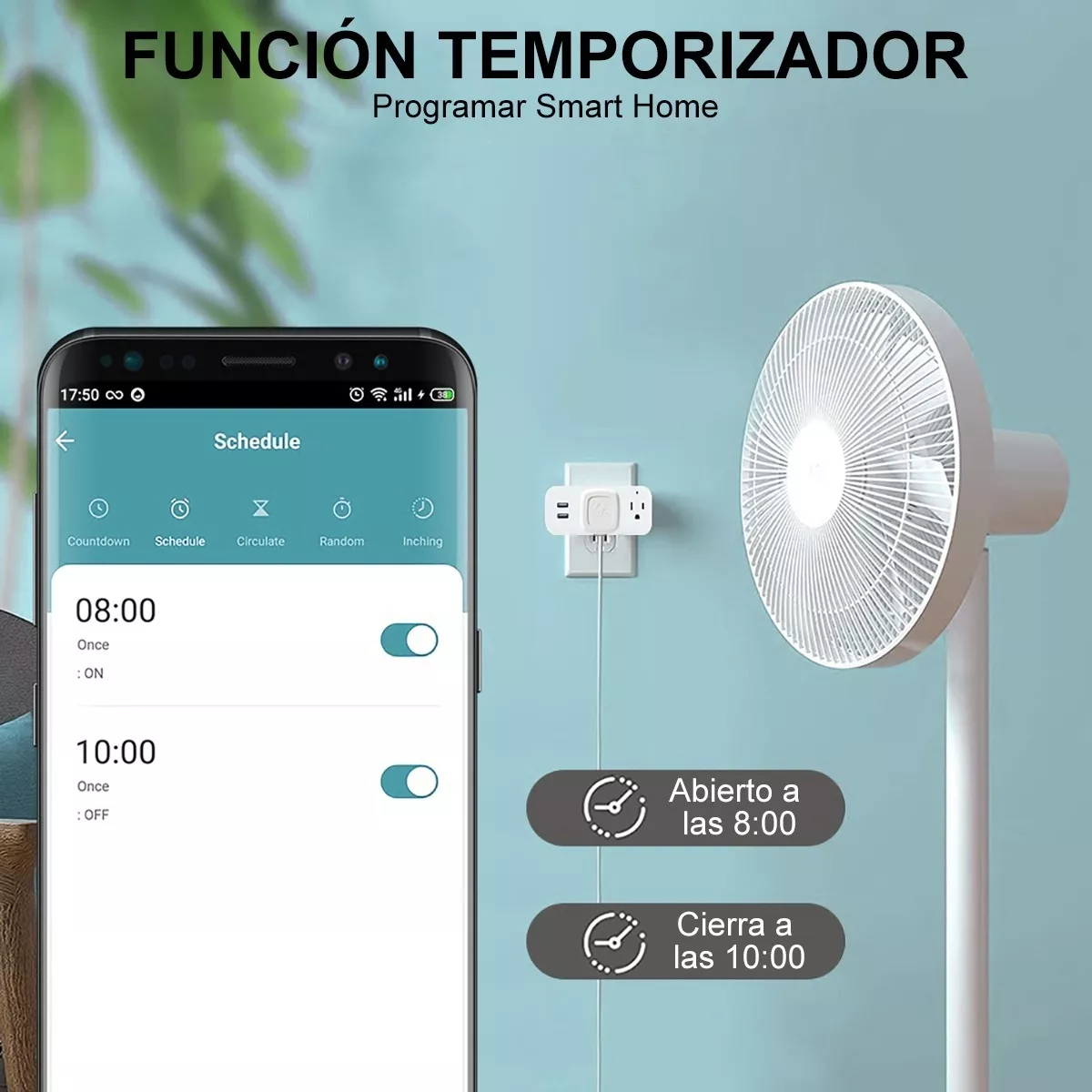 Enchufe Inteligente Wifi Smart Plug Multi Enchufe Alexa 2usb