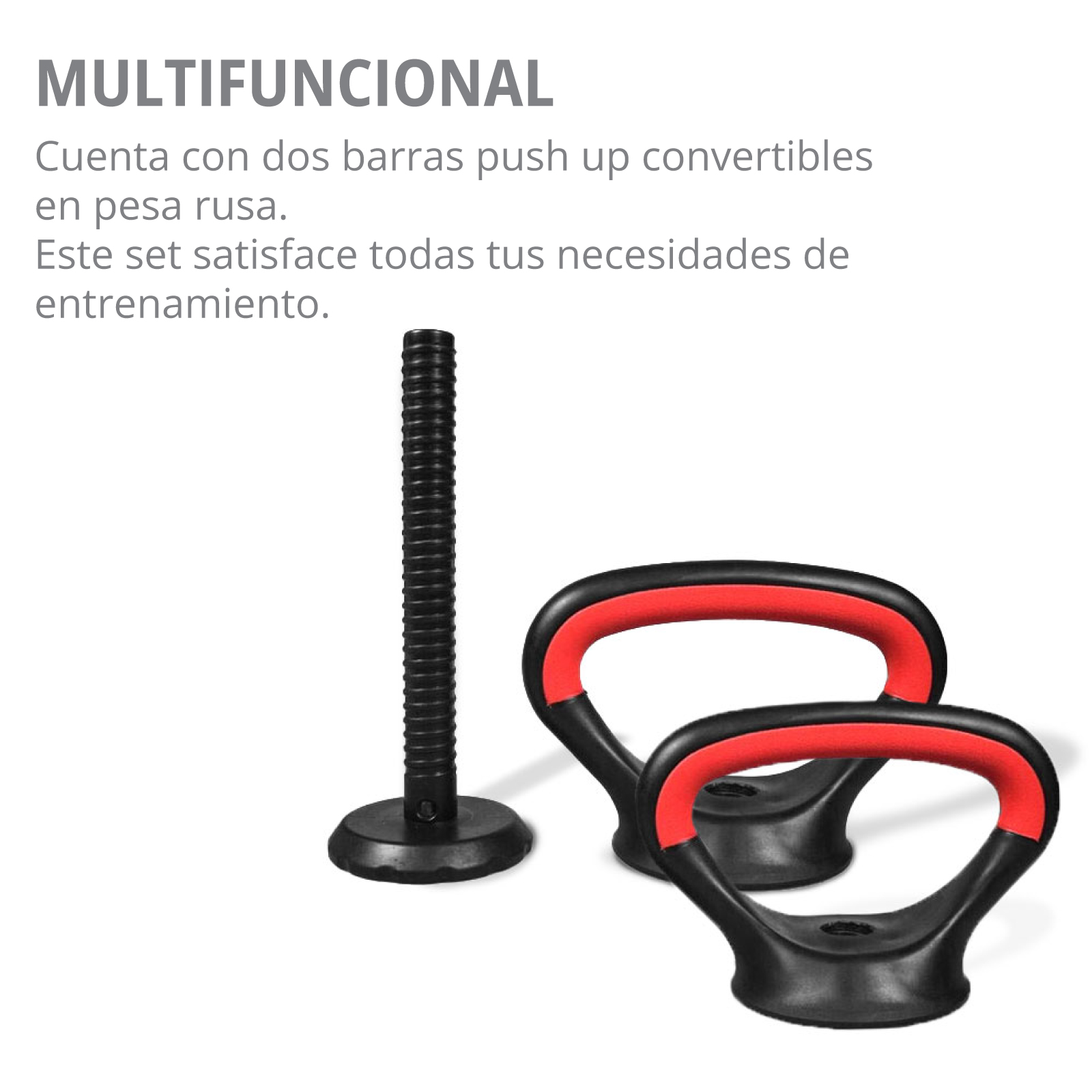 Kit de Mancuernas Altera Con Peso Ajustable 10 KG (Barra Recta + Barra Z + Par de mancuernas + Pesa Rusa + Discos Intercambiables)