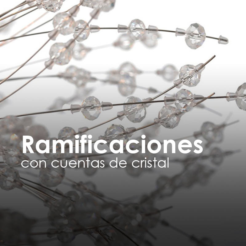 lámpara de techo colgante diente de leon de cristal 40cm diametro lujoso de 8 luces