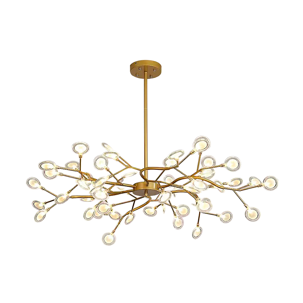 Lámpara colgante de araña 27 luces candelabro tipo luciernaga