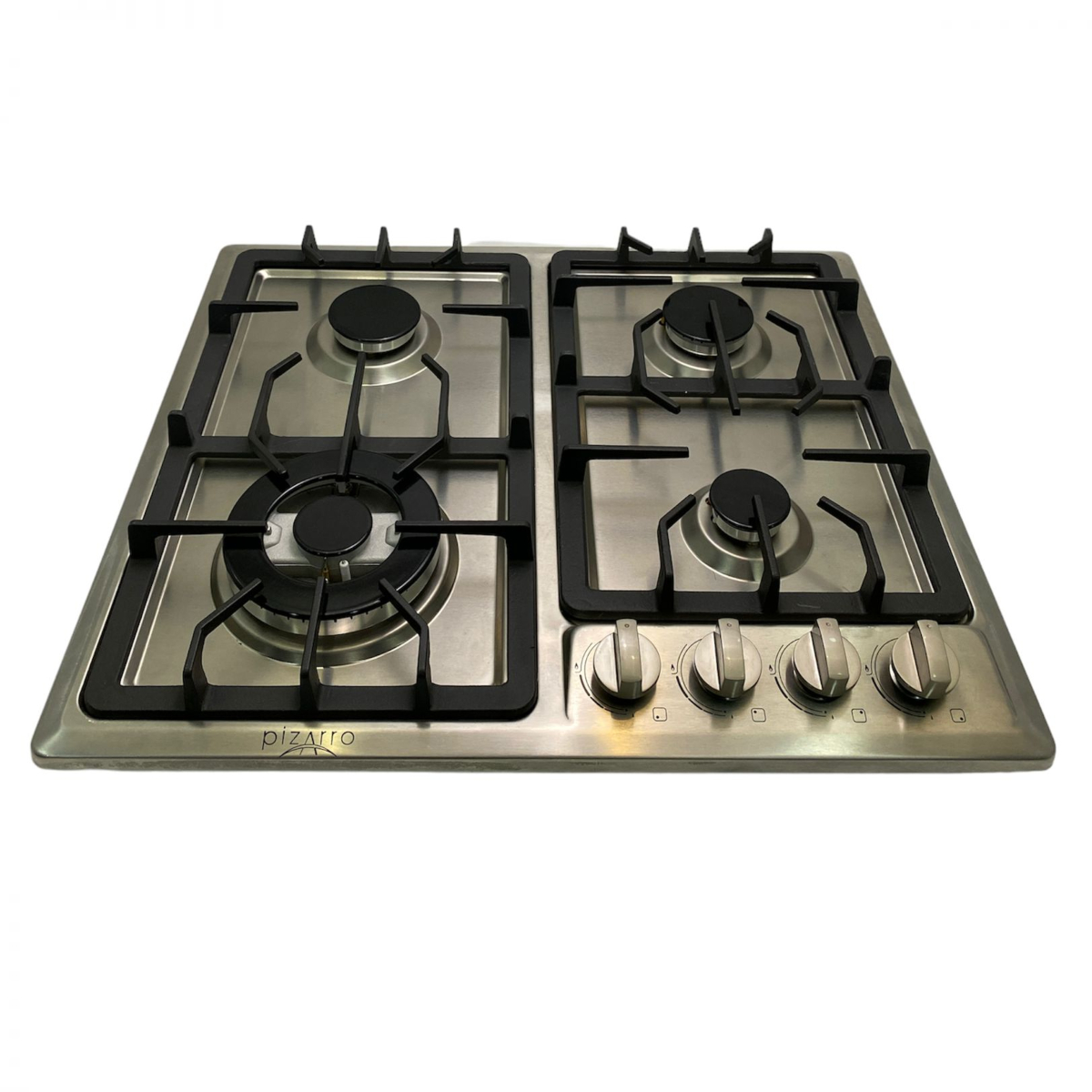 Parrilla de 4 quemadores de acero inoxidable con termopar 